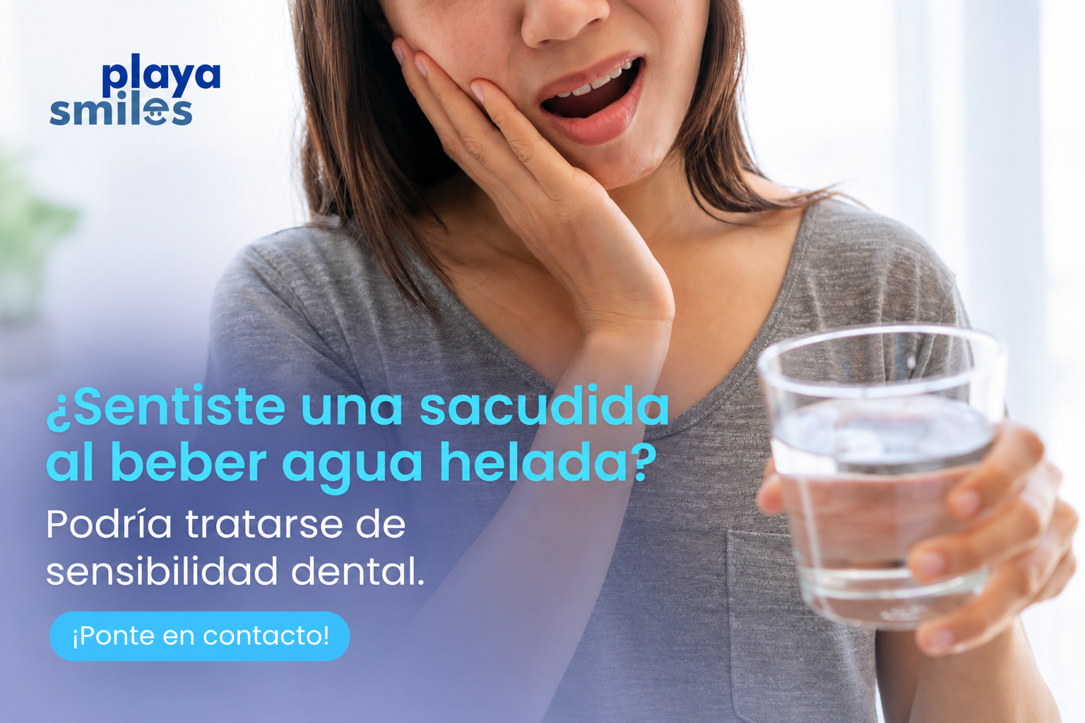 🦷⚡ ¿Sentiste un pinchazo agudo al beber agua muy fría? Podría tratarse de sensibilidad dental.